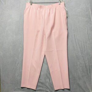 ALIA Women's Pink Elastic Waist Pull On Pants Size 16 Polyester